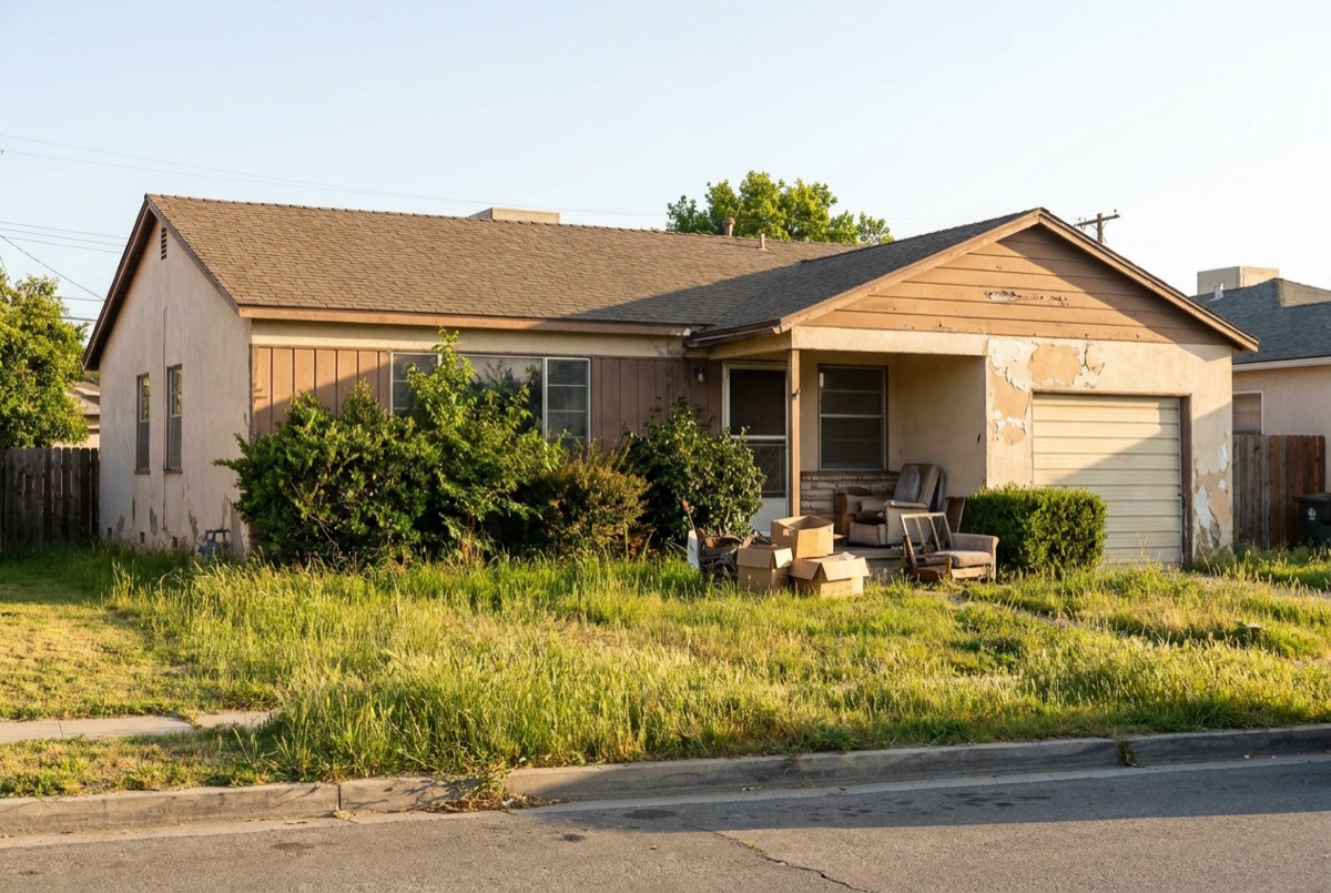 An older inherited family home exterior