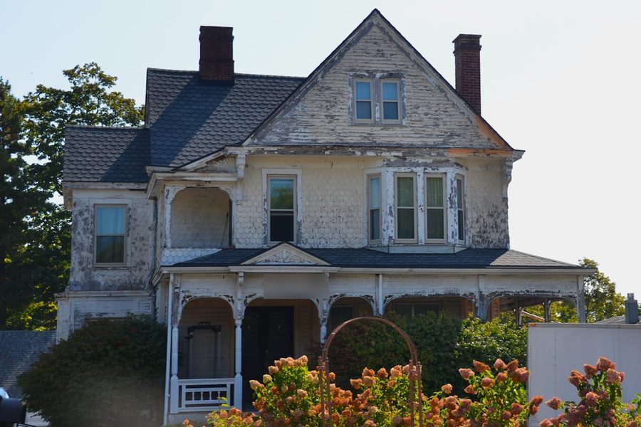 Older home exterior in need of repair